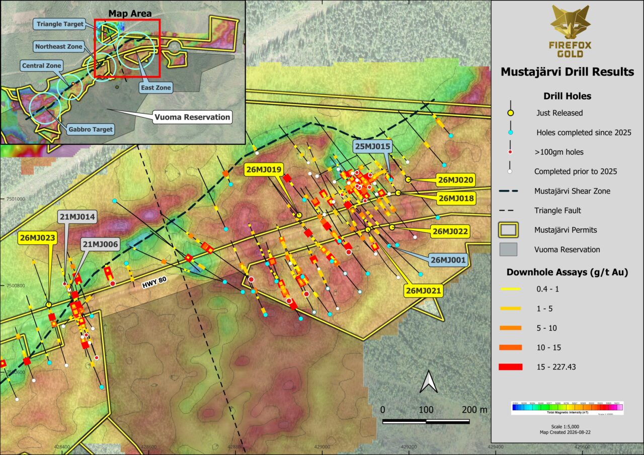 Ffox Nr 090126 Figure 1. Mj Drill Hole 018 To 023